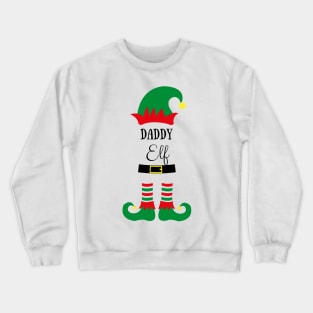 daddy elf cute christmas design for dad Crewneck Sweatshirt